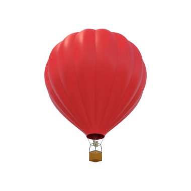 Beyaz arka plan üzerinde izole kırmızı hava ballon.