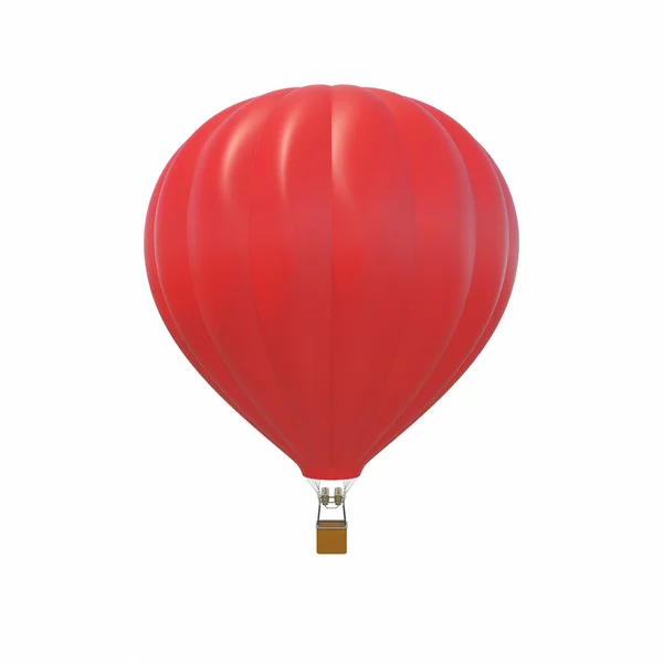 Roter Luftballon isoliert auf weißem Hintergrund. — Stockfoto