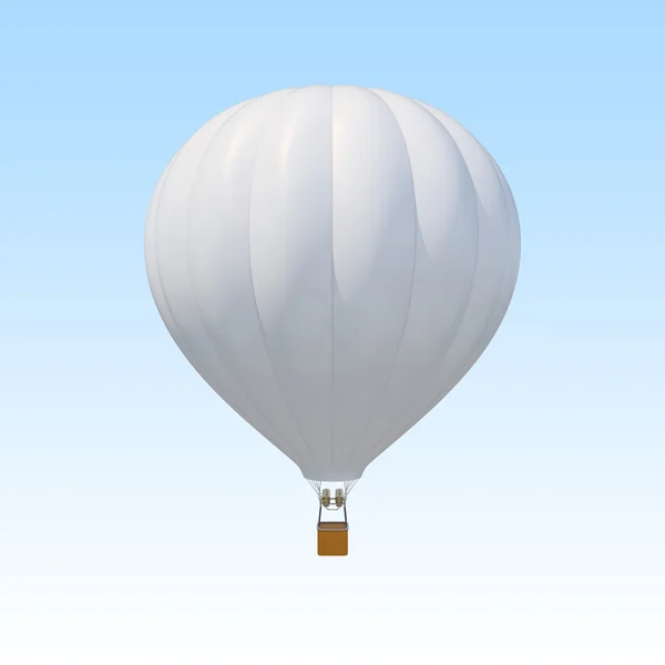在天空背景上的白色气球. — 图库照片