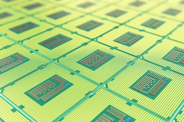 Современные центральные процессоры CPU, концепция крупного плана с глубиной полевого эффекта . — стоковое фото