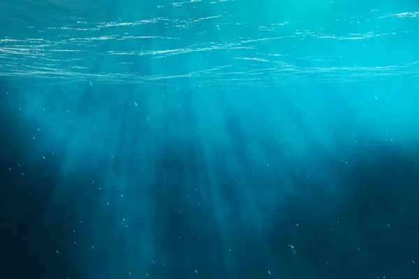 Underwater sea, ocean with light rays. 3d illustration — Stock Photo, Image