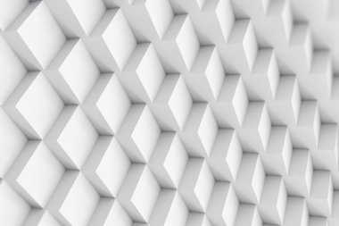 Alan etkili derinliği olan kübik arka plan. 3D çizim