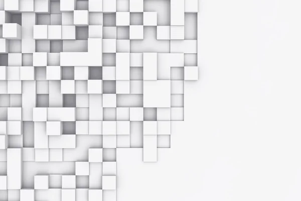 Прямоугольные кубики абстрактный ваккруглый. 3d иллюстрация — стоковое фото