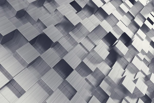 Cubos rayados fondo abstracto con efecto de enfoque. ilustración 3d — Foto de Stock