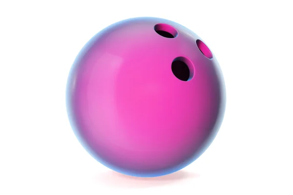Elszigetelt fehér background színes bowling golyót. 3D-s illusztráció — Stock Fotó
