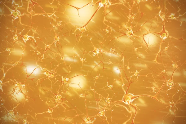 Sistema nervioso 3d ilustración de las células cerebrales — Foto de Stock