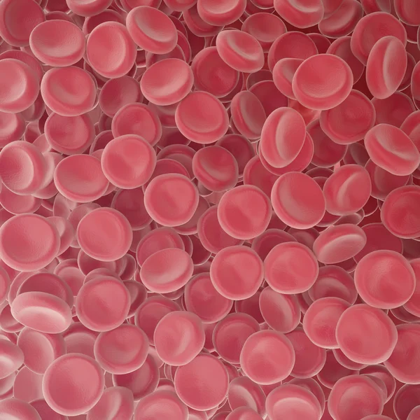 Os glóbulos vermelhos na vista superior. ilustração 3d de alta qualidade — Fotografia de Stock