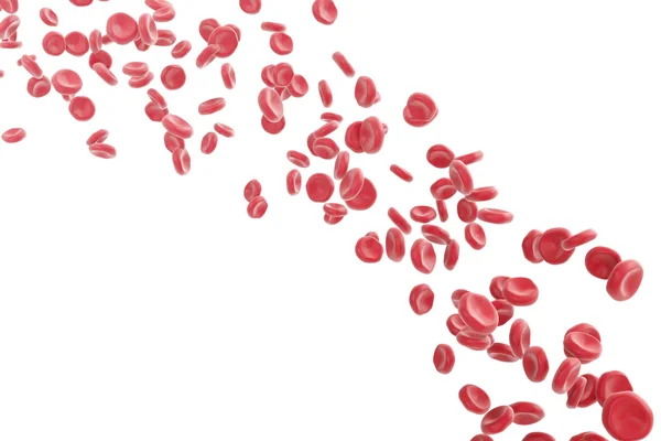 Globuli rossi isolati su bianco. Illustrazione 3d alta qualità — Foto Stock