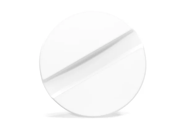 White close-up tablet isolated on white background. 3d illustration — Stock Photo, Image