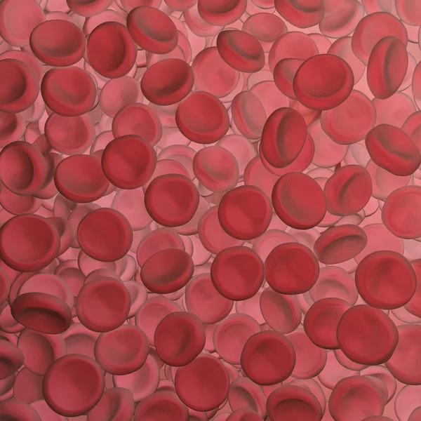 Globuli rossi in vista dall'alto. Illustrazione 3d alta qualità — Foto Stock