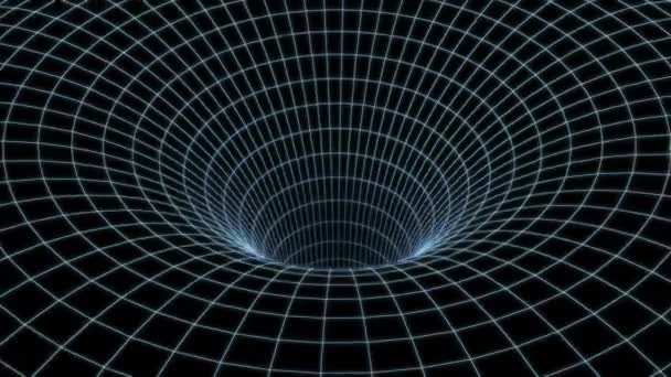 4k wormhole, speed tunnel warp. 3d animation — Stock Video
