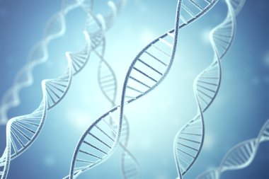 Concetp dijital illüstrasyon Dna yapısı. 3D render