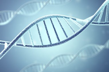 Biyokimya dna molekülü ile kavramı. 3D render