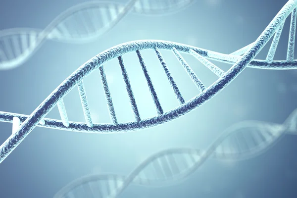 Концепция биохимии с молекулой ДНК. 3d-рендеринг — стоковое фото