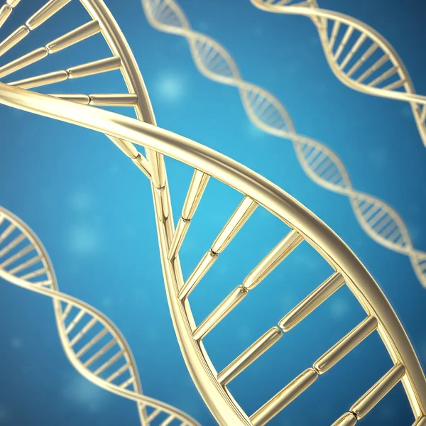 Molécula sintética, artificial de ADN, el concepto de inteligencia artificial. renderizado 3d — Foto de Stock