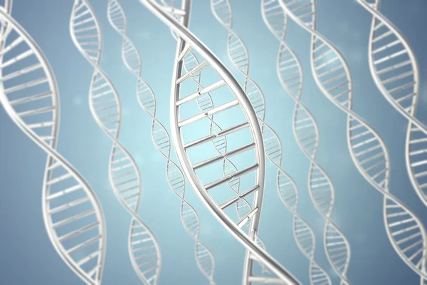 Syntetiska, konstgjord Dna-molekylen, begreppet artificiell intelligens. 3D-rendering — Stockfoto