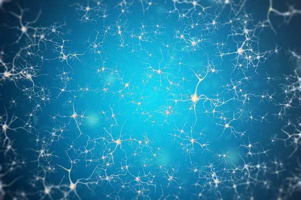 Neuronen van de cellen van het zenuwstelsel. 3D-rendering — Stockfoto