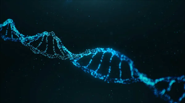 3D-Illustration DNA-Molekül, das menschliche Genom. Konzeptmedizin, Biotechnologie, Chemie und künstliche Intelligenz, DNA-Doppelhelix lizenzfreie Stockbilder