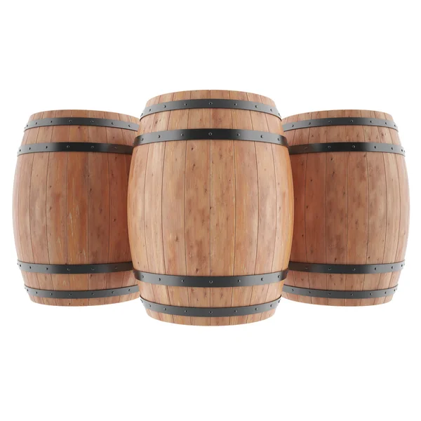 Set barrels for alcoholic beverage — Stock Photo, Image