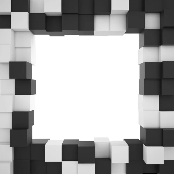 Background of white and black cubes — Stock Photo, Image