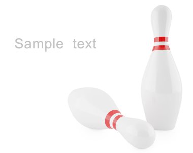 Beyaz arka plan üzerinde izole pimleri bowling, Grup.