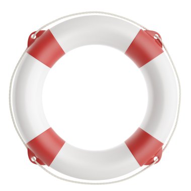 Beyaz arka plan üzerinde izole illüstrasyon lifebuoy.