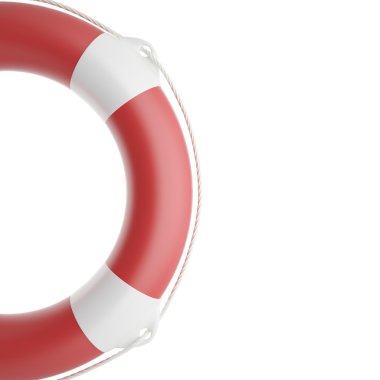 Beyaz arka plan üzerinde izole illüstrasyon lifebuoy.
