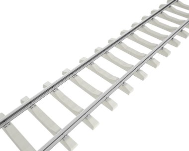 Beyaz arka plan üzerinde izole illüstrasyon demiryolu.