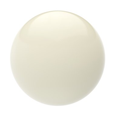 Bilardo, beyaz arka plan üzerinde izole topu.