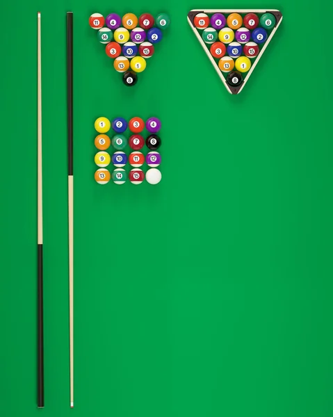 Elements of billiard balls — Stock Photo, Image