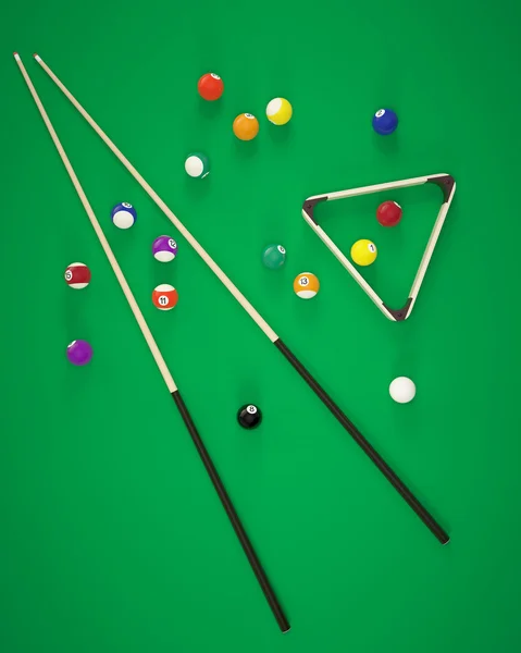 Elements of billiard balls — Stock Photo, Image