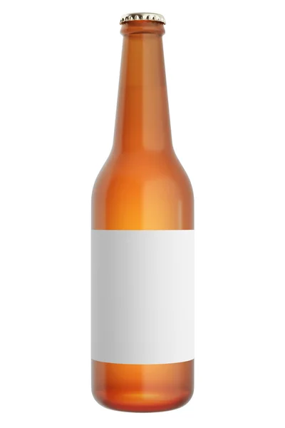 Botellas de cerveza con etiqueta en blanco . —  Fotos de Stock