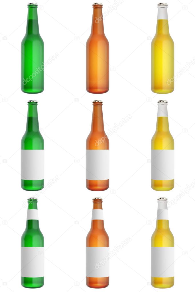 Set of glass beer bottles. Stock Photo by ©Rost9 71052995