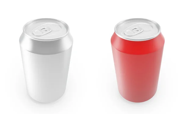 Aluminum cans on a white background. — Stock Photo, Image