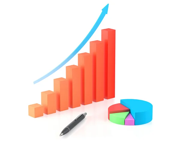 Statisztika, elemzés, adózási, üzleti koncepció grafikus ábra. — Stock Fotó