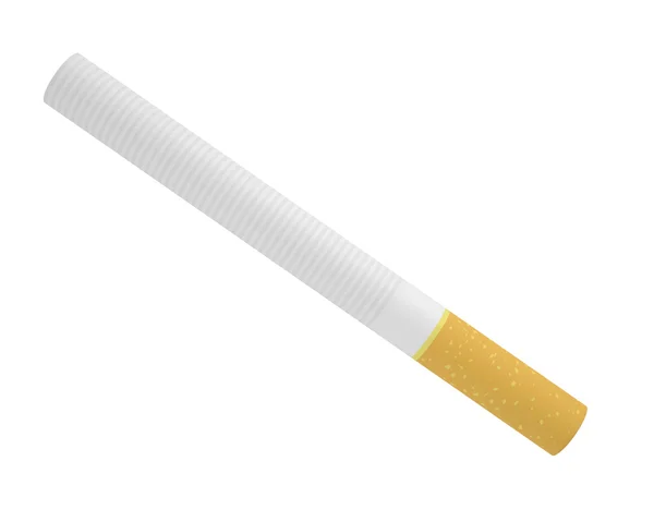 Dohányzás cigaretta elszigetelt fehér background — Stock Fotó