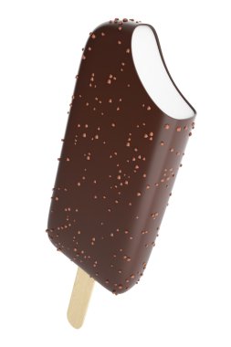 Şişte Fındıklı ısırıldı çikolatalı dondurma