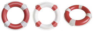 Beyaz arka plan üzerinde izole illüstrasyon lifebuoy.