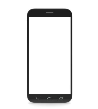 Smartphone, cep telefonu, boş bir ekran ile.