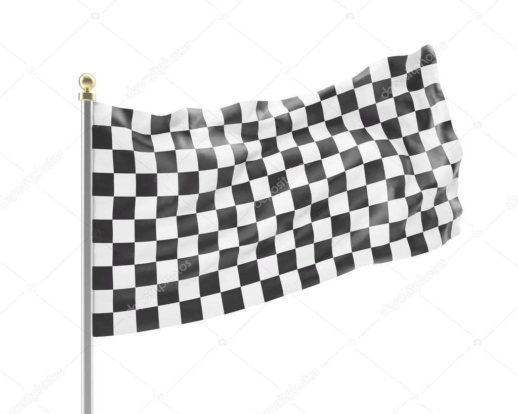 racing flag isolated on a white background.