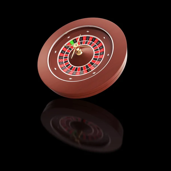 Ruleta de Casino sobre fondo negro . — Foto de Stock