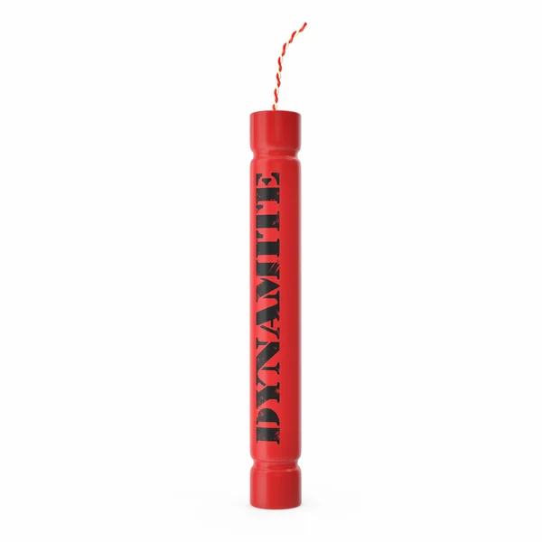 Red Dynamite isolated on white background. — Stock Photo, Image