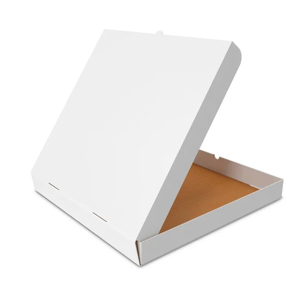 Open white box for pizza. — Stock Photo, Image