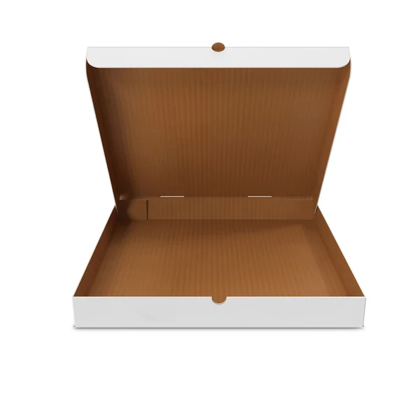 Open white box for pizza. — Stock Photo, Image