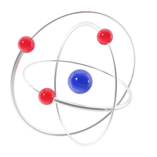 Иконка Атома на белом фоне . — стоковое фото