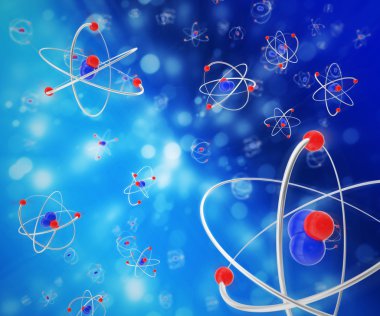 Atomlar hareketli arka plan.