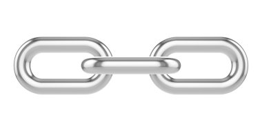 Beyaz arka plan üzerinde izole krom zincir.