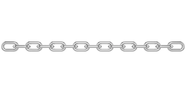 Chrome chain isolated on white background. — Stock Photo, Image