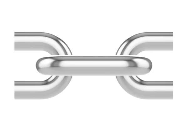 Συνδέσεις χωρίς συγκόλληση μεταλλική αλυσίδα. 3D απεικόνιση — Φωτογραφία Αρχείου
