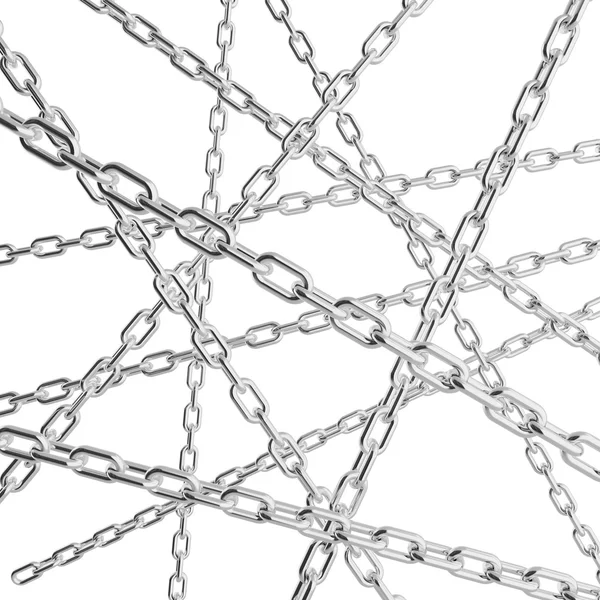 Tangled chain isolated on white background. — Stock Photo, Image